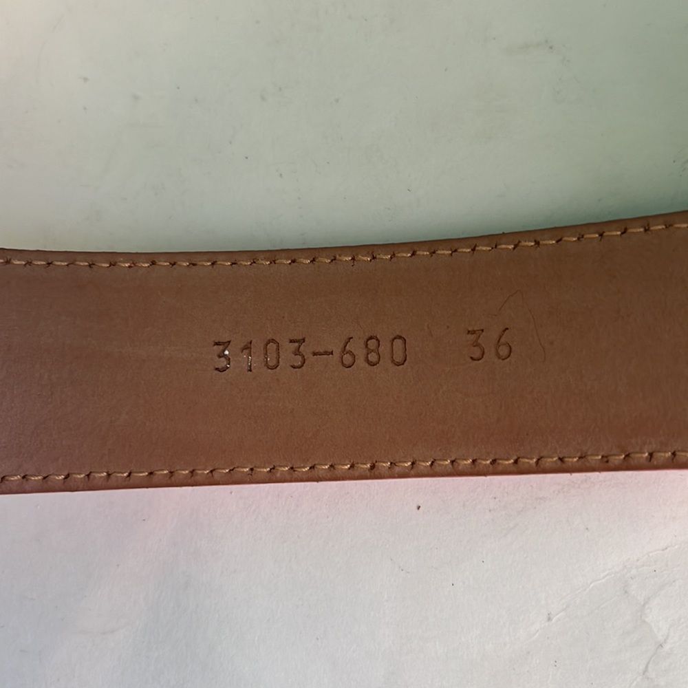 Escada Sport Pink Suede & Leather Monogram Belt – Size 36 - Flawed Gem - Picture 6 of 7